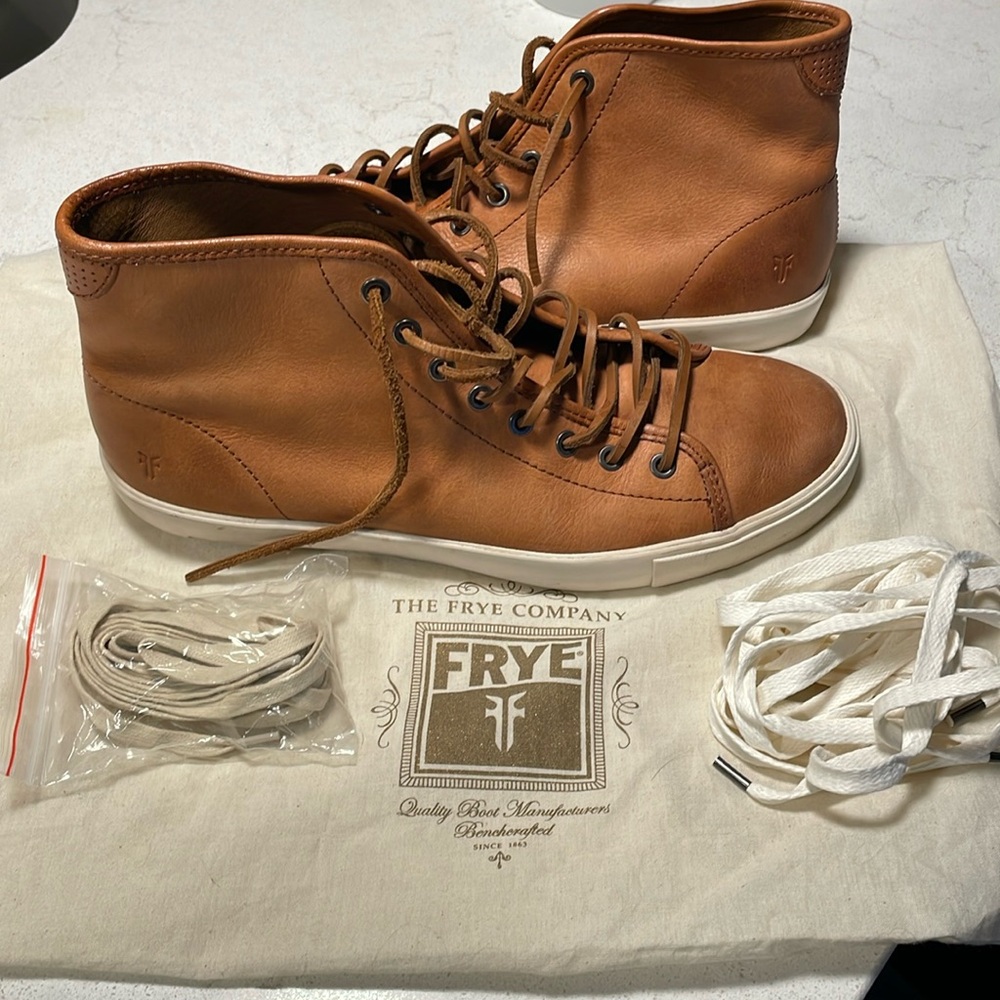 FRYE Men’s Leather High Top Sneakers
